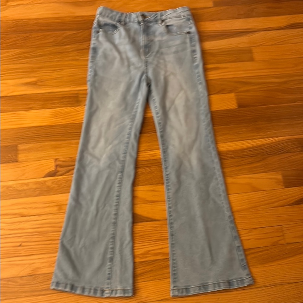 Light Blue Jeans Loose Flare Franki Girls Size 12